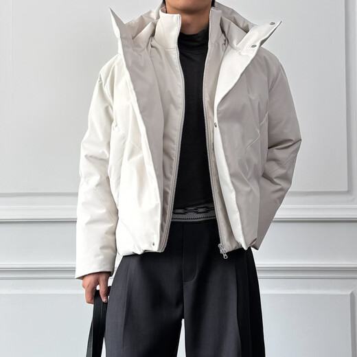 CATSSTAC creed diagonal placket down jacket white L