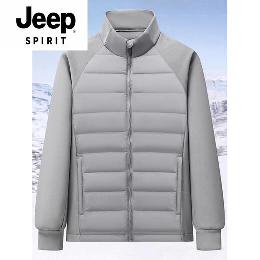 JEEP SPIRIT Winter Down Jacket Tall Men's David Jacket Lightweight Down Liner School Uniform Magic Insider Black M 170 (Suitable for 80-100 Jin Jin equals 0.5 kg)
