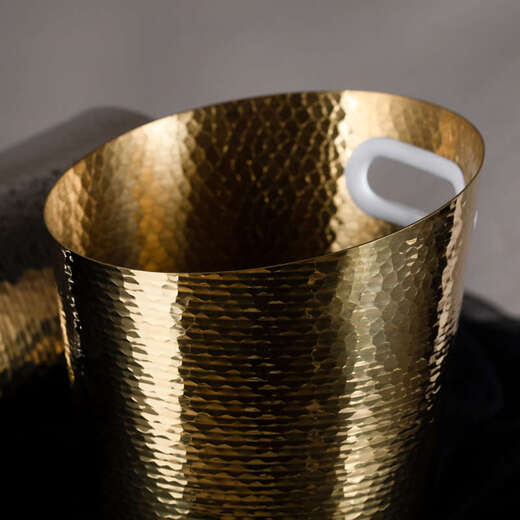 Yusen Yi hammer point champagne bucket high-end handmade ice bucket fish scale pattern red wine ice bucket ktv bungalow decoration gold fish scale pattern ice bucket