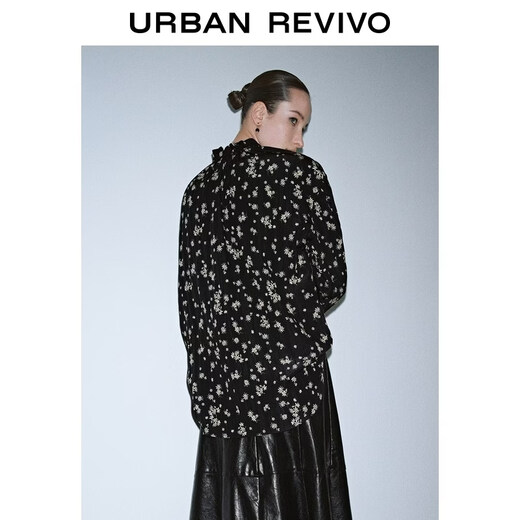 UR2026 spring new women's casual daisy floral V-neck lace-up blouse shirt UWH260001+