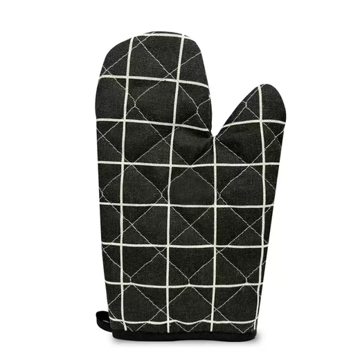 Yusenyi Microwave Oven Anti-scalding Gloves Resistant to High Temperature and Wear-Resistant Kitchen Insulation White Grid Yellow Grid Oven Black Grid Watermelon Baking Spot One Black Grid