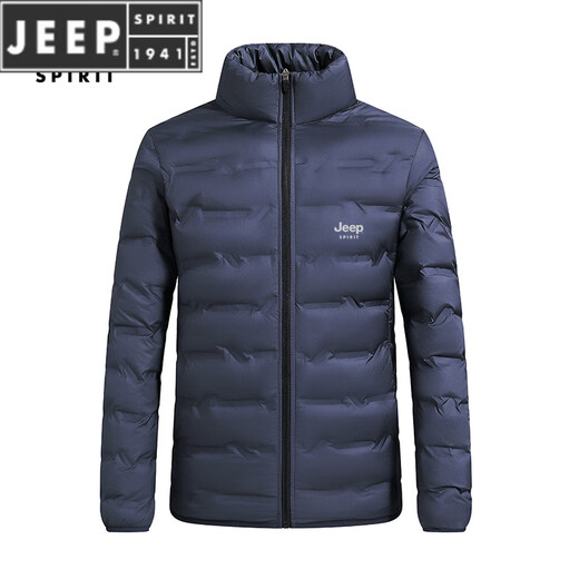 JEEP SPIRIT Jeep men's 2025 winter new down jacket men's casual stand-up collar thickened warm jacket versatile fog blue M