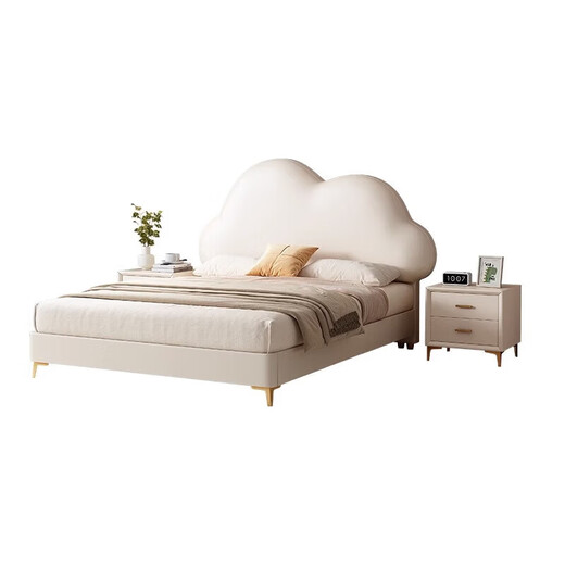 Sanskrit children's bed girl's 1.2m princess bed modern simple cloud bed girl's bed 1.5m single bed bedroom storage bed