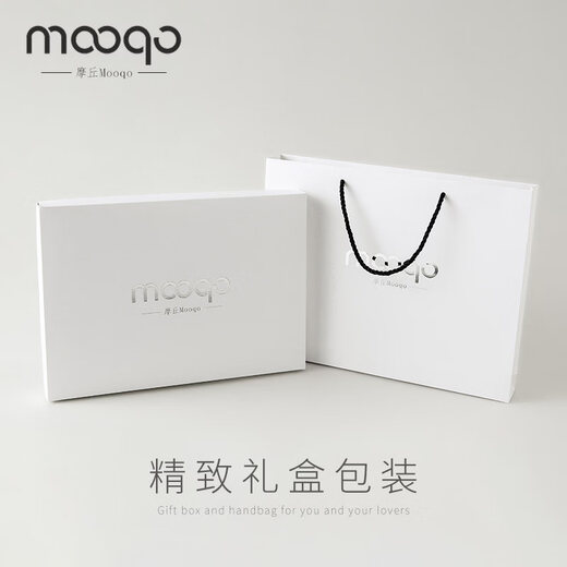 MOOQO scarf men's winter Korean style versatile striped warm scarf birthday gift gift box trendy gray rice line