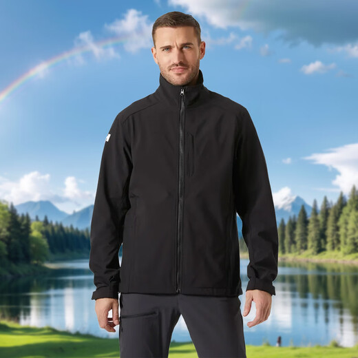 HELLY HANSEN, H/H Helly Hansen Men's Mid-Length Windbreaker Paramount Commuting Lightweight Stretch 62915 990-Obsidian Black M