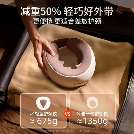 Breo Cervical Massager Neck C2 Neck, Shoulder and Neck Massager Home Pillow Portable Ring Neck U-shaped Pillow Hot Compress Kneading Practical Birthday Gift for Parents, Boyfriends and Girlfriends