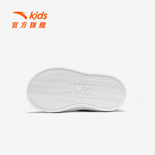 ANTA Children's Sports Shoes Baby Girls' Shoes 2026 Spring Low-top Sneakers Baby Soft Sole Comfortable Velcro Toddler Shoes Ivory White/Black/Cute Pink 0013J-4 24