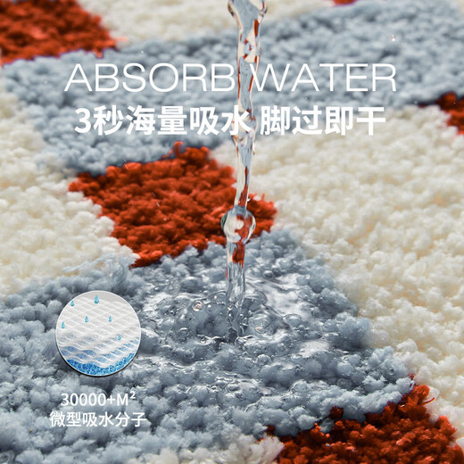 Wing Fantasy Bathroom Floor Mat Bathroom Water-Absorbent Non-Slip Floor Mat Toilet Door Bathroom Floor Mat Home Bathroom Carpet Mat Lucky H 50x80cm 2 Pack More Affordable