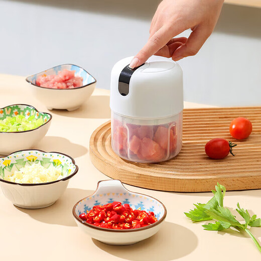Xiaomi white electric garlic masher, garlic masher, garlic mincer, garlic press, stuffing and vegetable mincing machine, meat stuffing and mincing machine, upgraded version