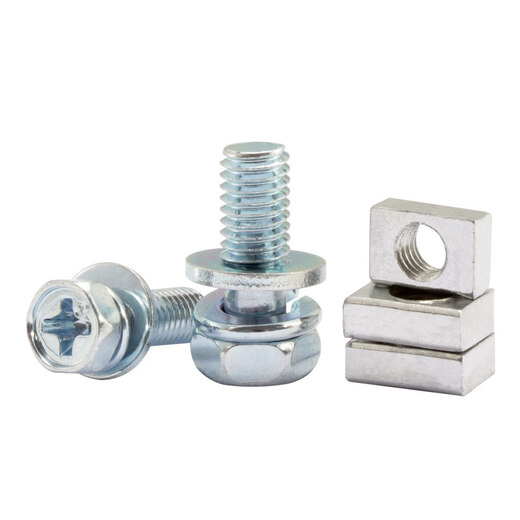 Hualeji electric motorcycle battery screw 12V universal battery bolt M5M6 cross screw hexagonal padded flat bottom M6 square nut 10 pieces