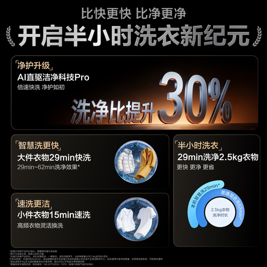 Haier Yunxi 4.0pro drum washing machine single wash fully automatic home 10kg ultra-thin home appliances national subsidy self-operated direct drive 7KJ3 first-class energy efficiency trade-in