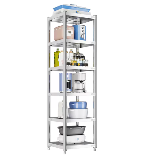 Yusenyi 304 stainless steel kitchen shelf sandwich floor-standing multi-layer storage shelf household microwave oven width 30 length 40 (304 stainless steel) 175CM high six floors