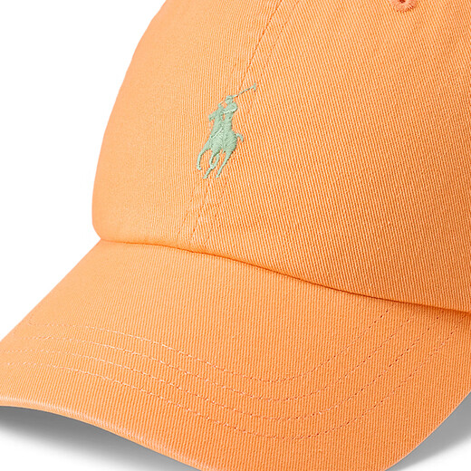 Polo Ralph Lauren Unisex Classic Cotton Khaki Baseball Cap RL54195 800-Orange ONE
