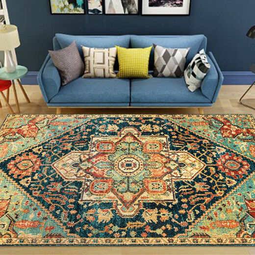 Fantasy Nordic Moroccan retro carpet bedroom living room sofa coffee table mat bohemian ethnic style bedside blanket gray 80x160cm