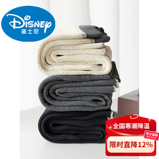 Disney Plush Velvet Bell Pants Autumn and Winter Thickened Bottoming Pants Western Style Casual Girls Slim Winter Children's Boot-Down Pants Girls Dark Gray Extra Thick Velvet/Bell Bottom Pants 100 cm Height 85-95cm