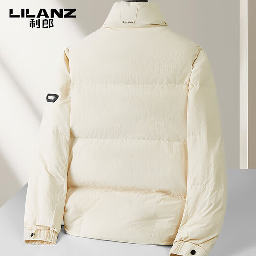 利郎（LILANZ）羽绒服男士短款面包服2025冬季新款加厚保暖防寒高级感外套男 白色 M