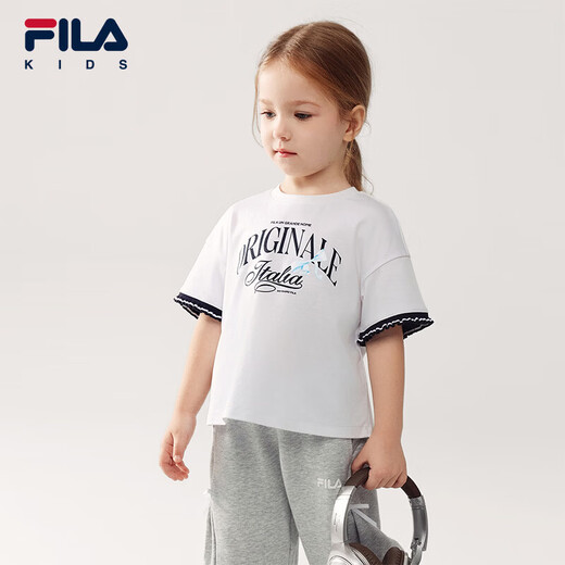 FILA children's clothing short T-shirt 2026 spring girls short-sleeved T-shirt