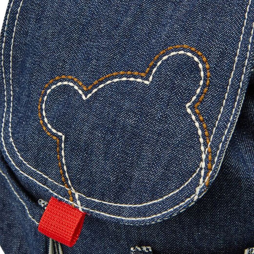 MIKIHOUSE children's accessories backpack bear embroidered baby backpack 1 and 3 years old, direct mail from Japan Indigo Blue (33) F