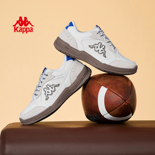 Kappa Kappa Women's Shoes Sports Shoes 2026 Spring New Soft Sole Light Casual Shoes Outdoor Versatile Wear-Resistant Running Shoes Classic White/Brown Gray 37