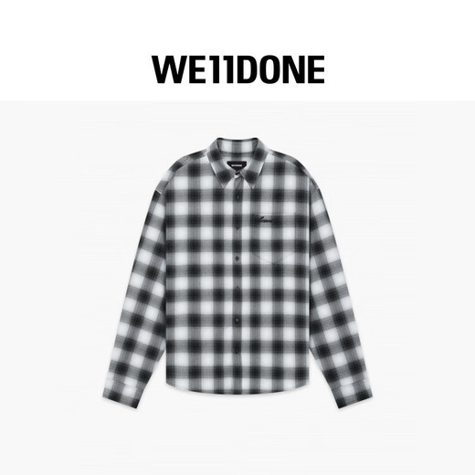 WE11DONE Celebrity Same Style 26 Spring New Arrival Plaid Shirt Urban Style Casual Fashion Daily Black XS