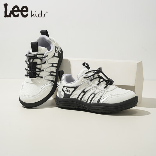 LEE KIDS children's sports shoes men's and women's running shoes 26 spring new running shoes non-slip wear-resistant running shoes casual shoes black and white 26 inner length 17.0cm suitable for feet length 16.0-16.5cm