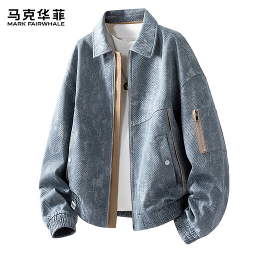 MARK FAIRWHALE jacket men's winter American retro workwear jacket men's high-end casual top dark blue XL
