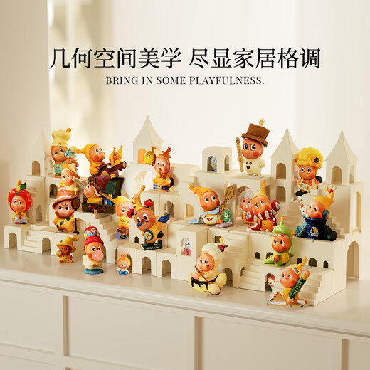 Ju Cute Blind Box Display Rack DIY Module Landscaping in the Cabinet Trendy Figure Storage Rack with Light Cute Piece Collection Pain Cabinet Ornaments Lighted Model-A+B Module Combination Lamp*2+Remote Control*1 Cabinet Adaptation Geometric Landscaping