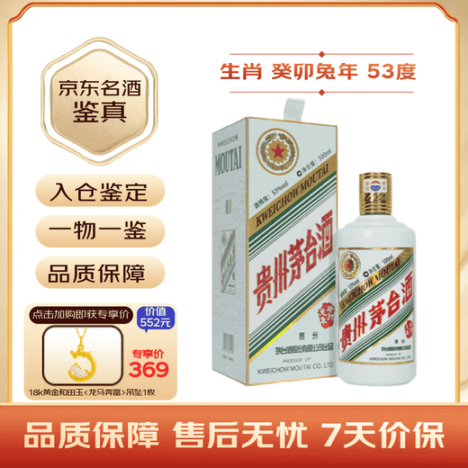 Moutai Zodiac Year of the Rabbit Maotai-flavor liquor 53% 500ml single bottle Famous Liquor Appreciation