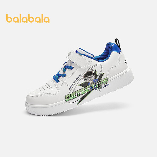 BALABALA Detective Conan IP mall same style children's sneakers boys 2026 new sneakers white blue tone 00418 34