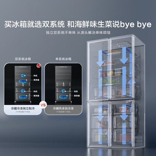 Hisense 500V5Pro vacuum zero embedded refrigerator four-door first-class energy efficiency air-cooled frost-free appliance trade-in DBD ion active sterilization BCD-500V5CZKQD