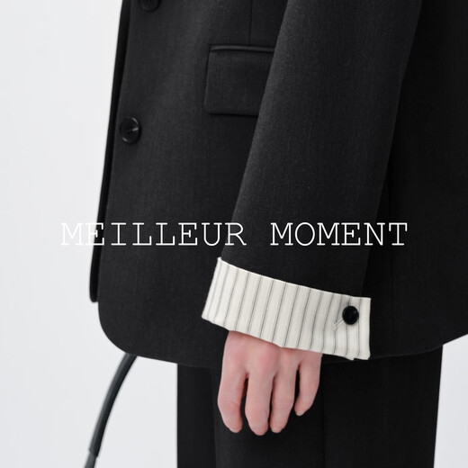 Mai Meng MM Mai Meng cuffs shoulder pad jacket blazer women's commuter shopping mall same style 26 spring new 5H2210231 dark gray 5H2210231 M (105-120Jin Jin equals 0.5 kg)