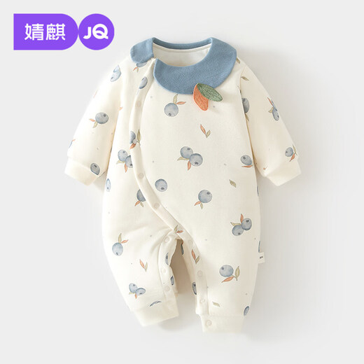 JOYNCLEON winter baby thickened jumpsuit baby quilted newborn warm cotton clothing infant crawler clothing outing clothes LTY0500 blue (blue rhyme berry fragrance 120g cotton one-piece) 80cm 9-12 months recommended weight 8.5-10kg