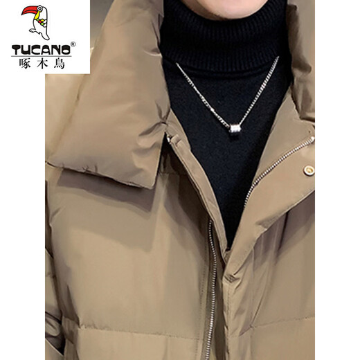 Мужской пуховик Woodpecker (TUCANO), новинка 2025 года, осенне-зимняя модная брендовая мужская одежда, мужская утолщенная супер красивая куртка карамельного цвета XL, 2025 г.