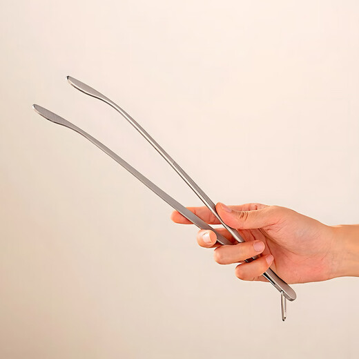 SMVP Germany imported quality stainless steel barbecue clips outdoor camping barbecue clips non-slip home cooking self-service clips straight barbecue clips 30cm_pointed head