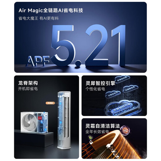 Aire acondicionado Tongshuai producido por Haier, tubo de cobre ultra grande de doble fila con ahorro de energía, gabinete de aire acondicionado vertical para sala de estar con inversor de primer nivel súper de 3 HP, subsidio nacional KFR-72LW/LA2-1