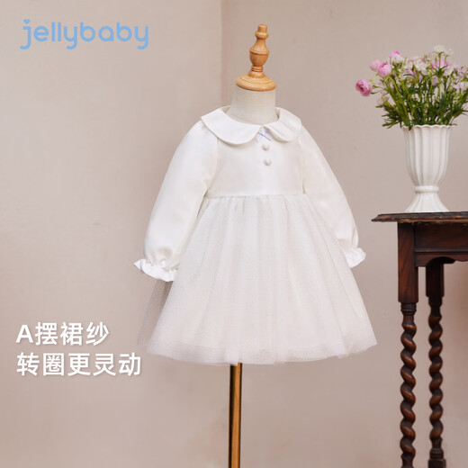 JELLYBABY high-end lapel mesh princess dress 26 new spring style girls one-year-old dress skirt fashionable children