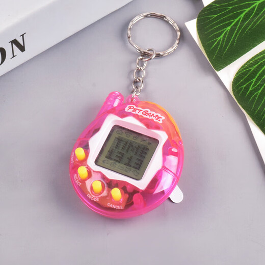 Early Education Puzzle Handheld Mini Electronic Game Console Toy Nostalgic Classic Tetris Pet Machine Whack-A-Mole Tic-Tac-Toe Game Creative Gift Keychain Ornament Electronic Pet Machine (One Random Color)