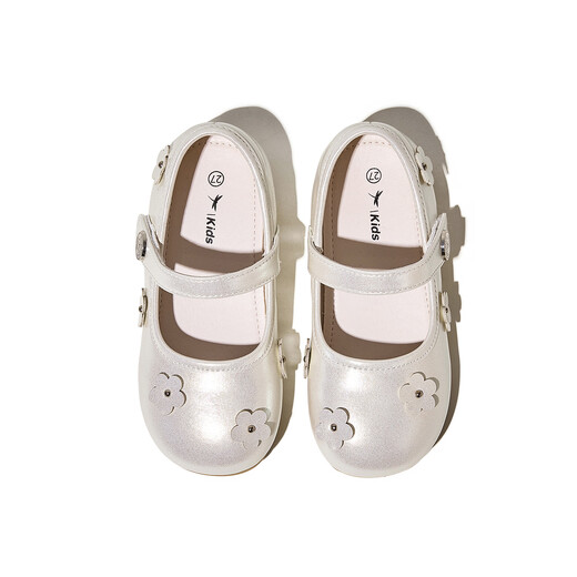 Red Dragonfly Girls Shoes 2026 Spring Children's Single Shoes Princess Shoes Girls Small Leather Shoes Q61BD027 Beige 27