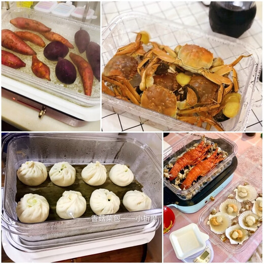 SAME FOR U Mofei second generation steamer 9099 first generation steamer bruno steamer multifunctional pot suitable for steaming grid steaming tray steamer Mofei special version steamer/without machine