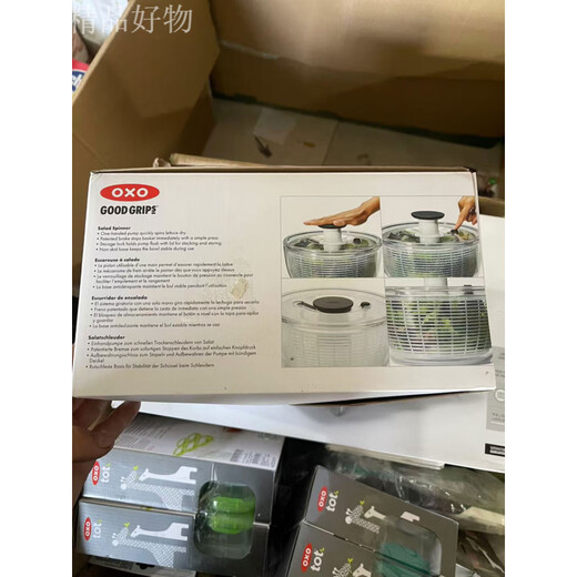 KOXO vegetable dehydrator household fruit salad spin dryer vegetable basin drain basket kitchen water filter manual artifact glass 5 points 9L