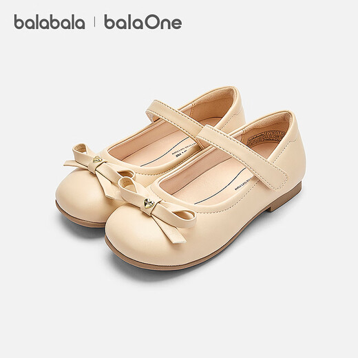 Balabala balaOne Balabala children's princess shoes for girls 2025 new spring and autumn sweet princess soft-soled shoes off-white 10301 23 (foot length 13.8-14.2/inner length 15.2)