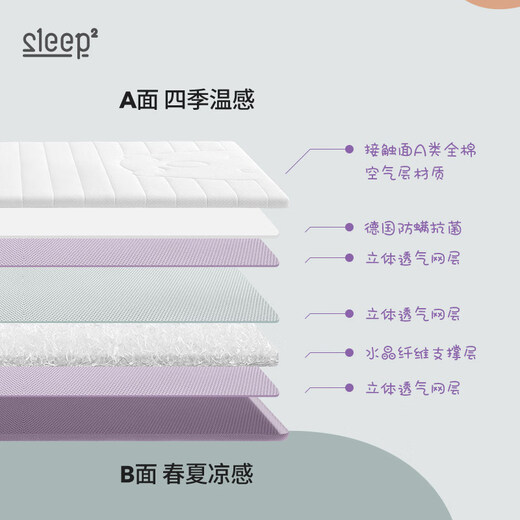 Sleep Formula children's mattress washable air fiber spine baby mattress mattress tatami mat children's air mattress (non-foldable) 65x120cm (thickness 6cm)