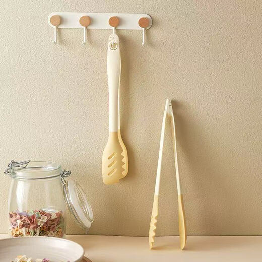 Yong hiang silicone food clip kitchen food clip anti-scald vegetable clip barbecue meat clip fished noodles fried steak silicone food supplement clip high temperature resistant multi-functional two-in-one silicone food clip with hook