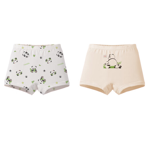 Jeanswest Jeanswest children's stretch printed boxer briefs winter new children's underwear PA9 two pack off-white + light apricot 6T14 110 cm