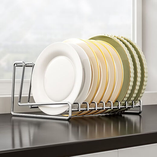 Fantasy dinner plate drain rack 304 stainless steel 9 grid 6 grid dish drying rack cutting board chopping board rack dish storage kitchen storage rack 304 stainless steel dish rack 9 grid