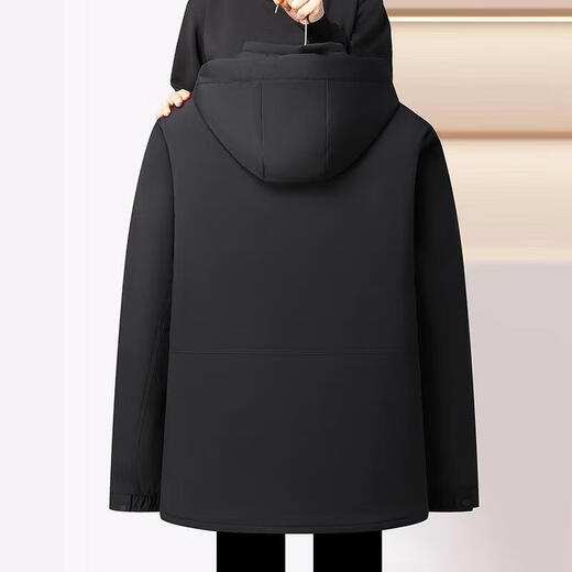 LILANZ removable down jacket men's 2025 winter new plus down 90 duck down middle-aged and elderly winter jacket mid-length navy blue L recommended 90-110 Jin Jin equals 0.5 kg