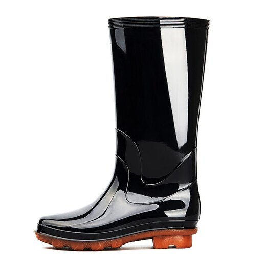 Huili Regenstiefel Frauen Kurzrohr Regenstiefel wasserdichte Schuhe Anti-Rutsch-Wasserschuhe Gummischuhe Küche Arbeit Schuhe und Samtüberschuhwasserstiefel 513 High Tube 37