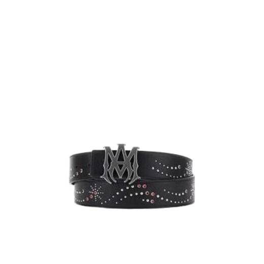AMIRI men's belt decoration corset leather rhinestone daily matching belt fashion black 85