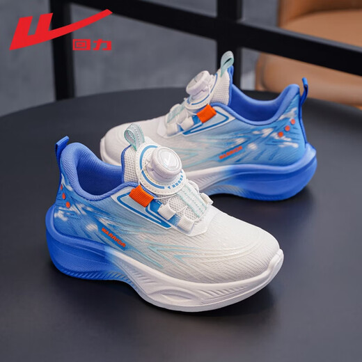 Pull back children's shoes children's sports shoes 2026 spring new style girls knob soft sole dad shoes girls breathable shoes campus white blue -0397 28