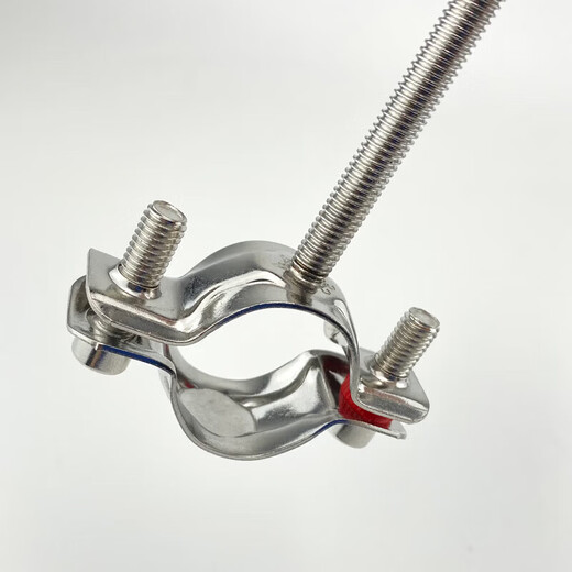Xu ordered stainless steel pipe bracket with screw elevator, water pipe fixed pipe clamp, pipe wall clamp, pipe clamp support frame, pipe clamp inner diameter 8-10 with screw M8x100mm